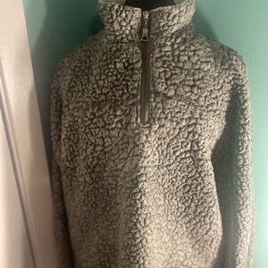 True Grit Grey Sherpa Pullover